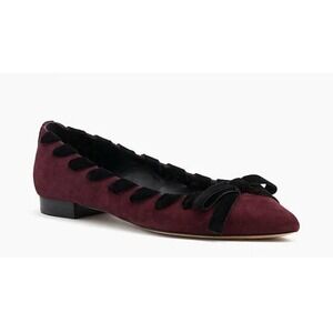 Kate Spade Kalani Flats‎ Deep Cherry Burgundy, Size 7 M Suede NIB